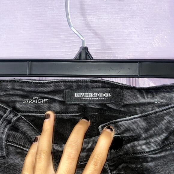 Liverpool Jeans Company Black Straight Leg Jeans Size 20W Plus Size Stretch - Picture 3 of 3